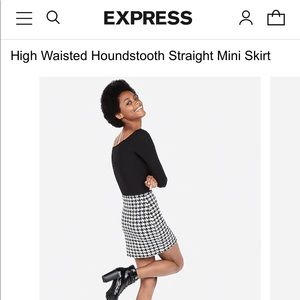 Express houndstooth miniskirt size medium